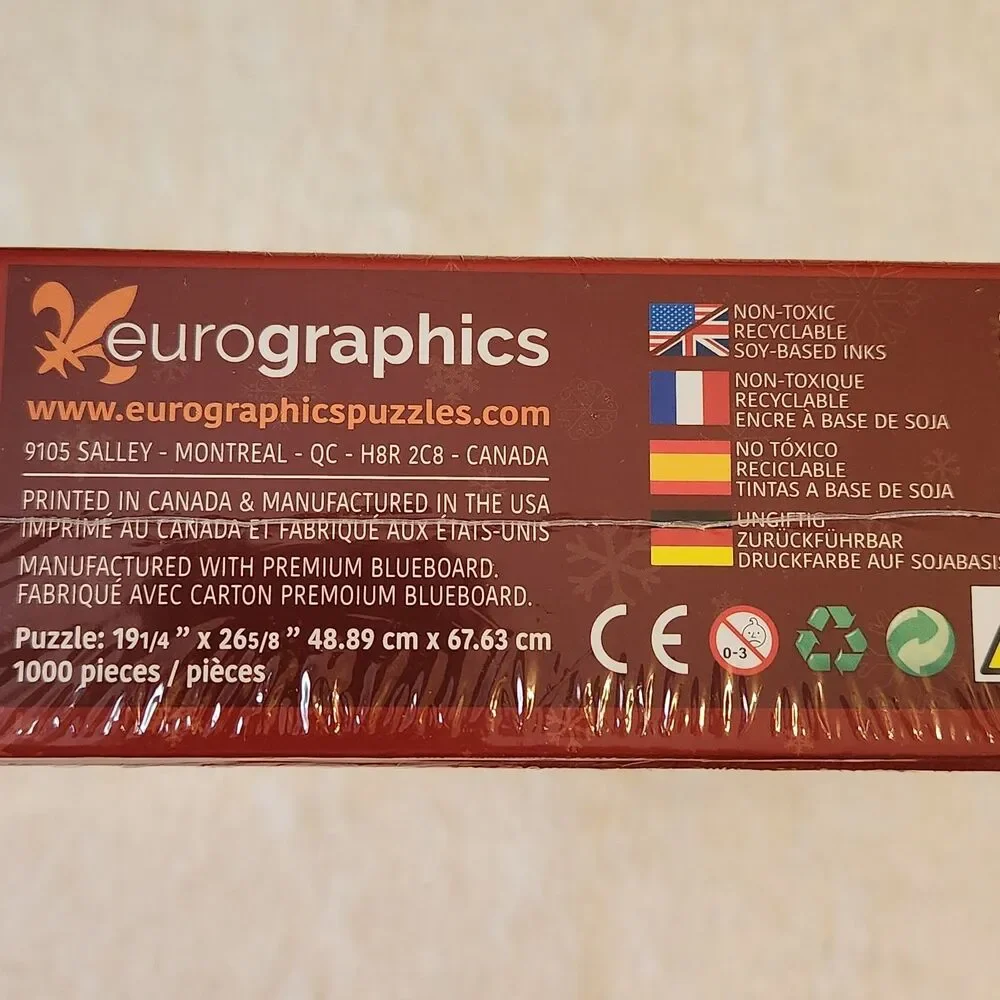 New Sealed 1,000 Piece Eurographics Holiday Dogs Jigsaw Puzzle